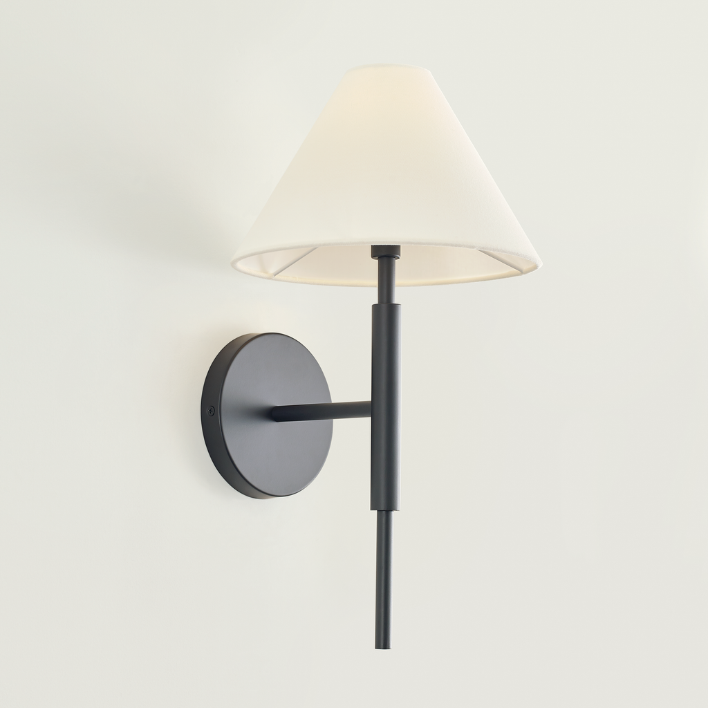 Porteau Medium Sconce Midnight Black