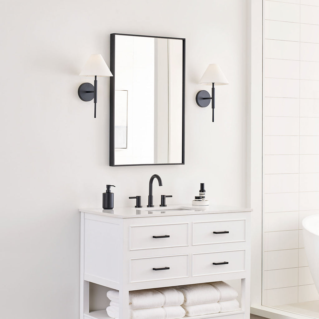 Porteau Medium Sconce Midnight Black
