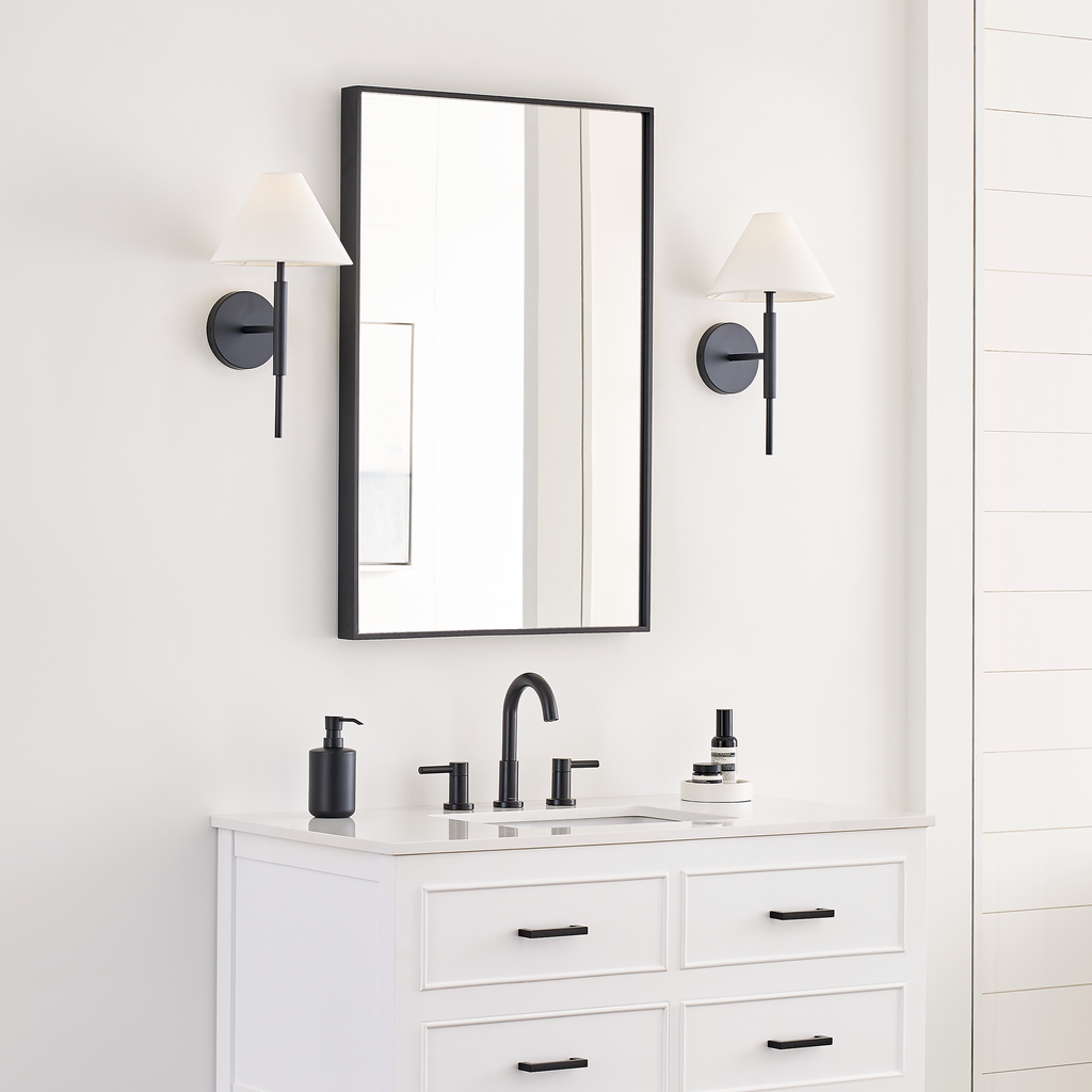Porteau Medium Sconce Midnight Black