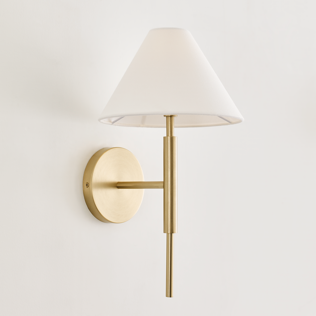 Porteau Medium Sconce Satin Brass