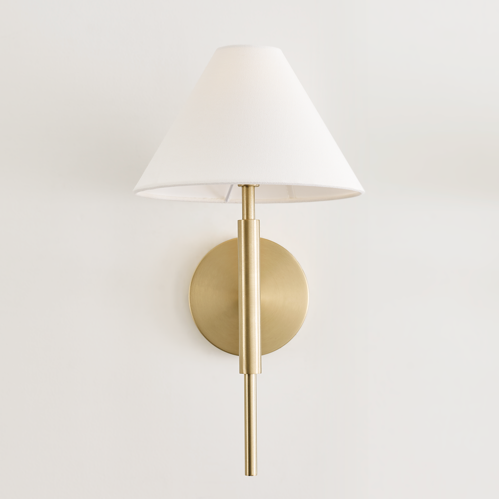 Porteau Medium Sconce Satin Brass