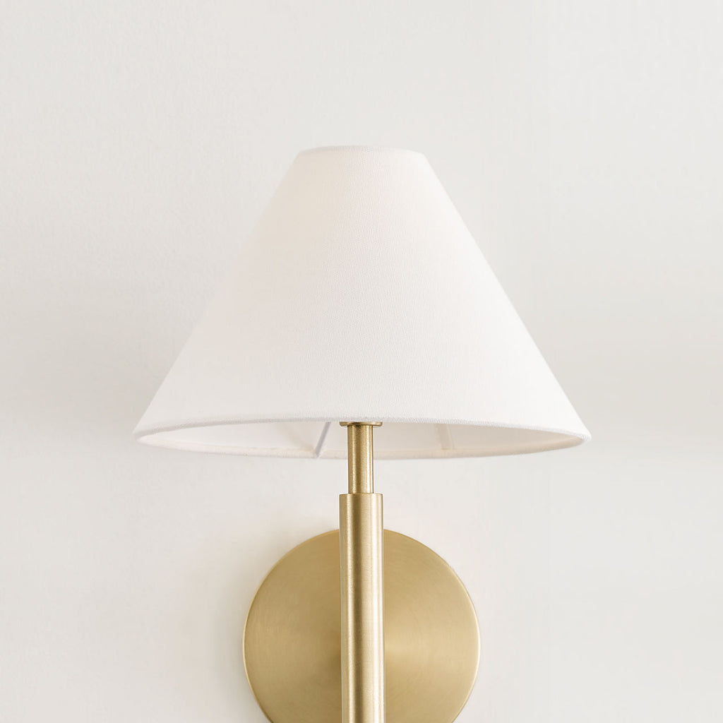 Porteau Medium Sconce Satin Brass