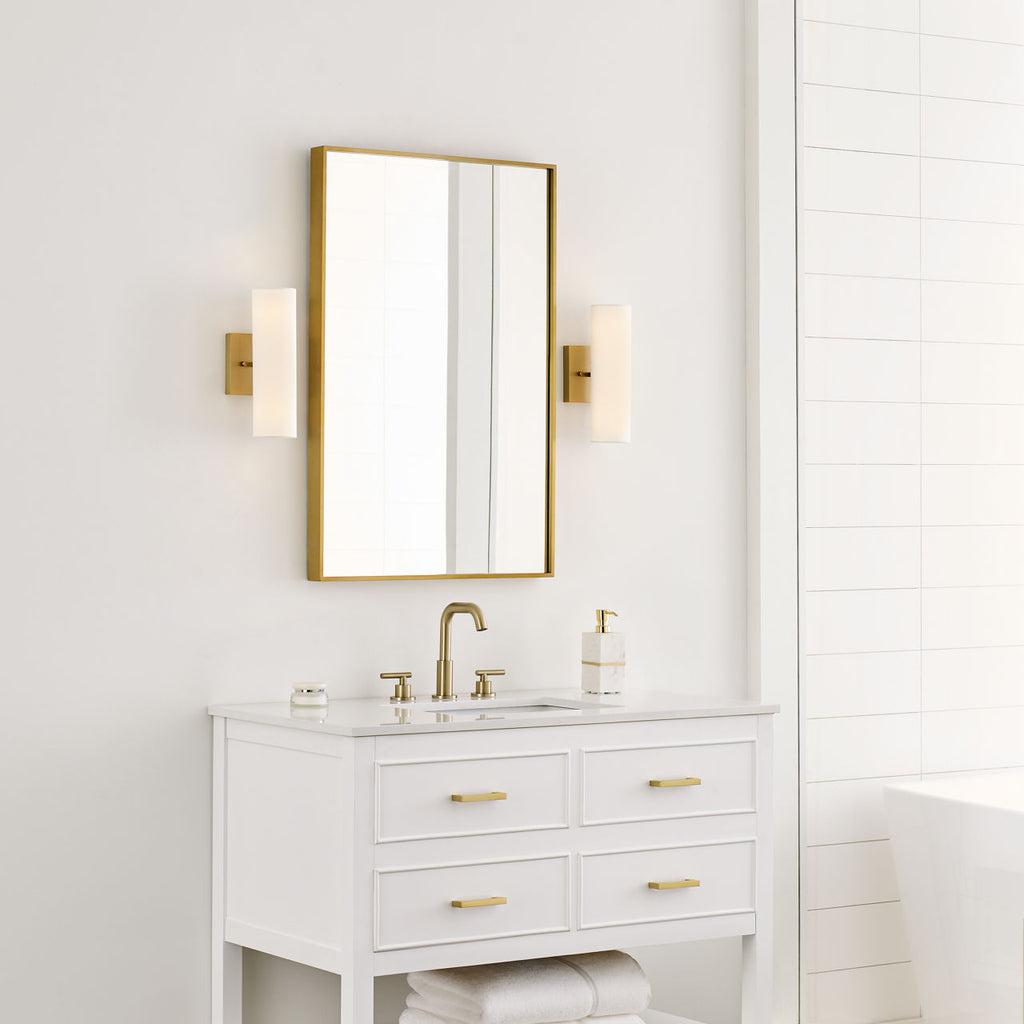 Capalino Medium Double Sconce Satin Brass
