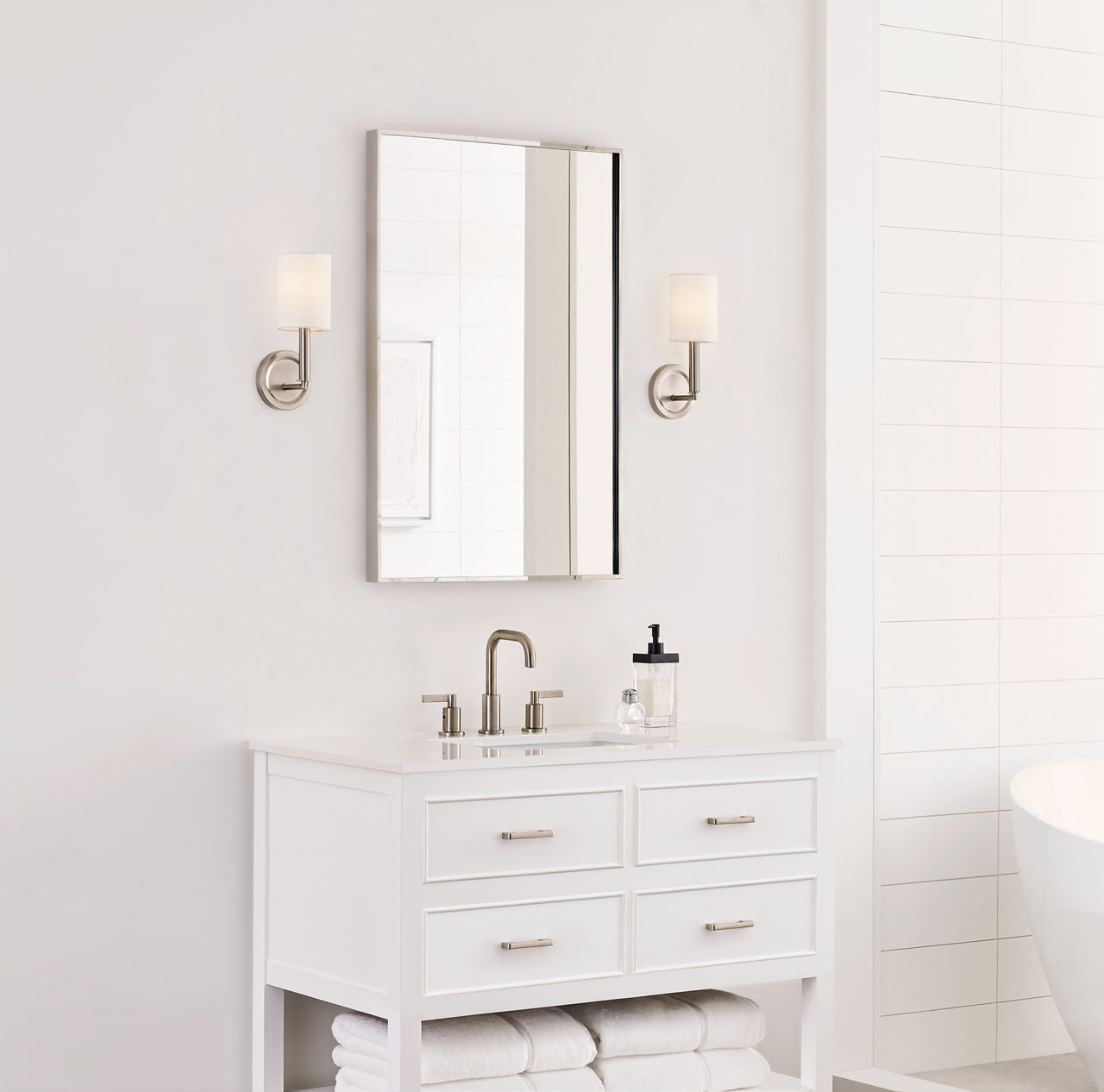 Egmont Medium Sconce Brushed Steel