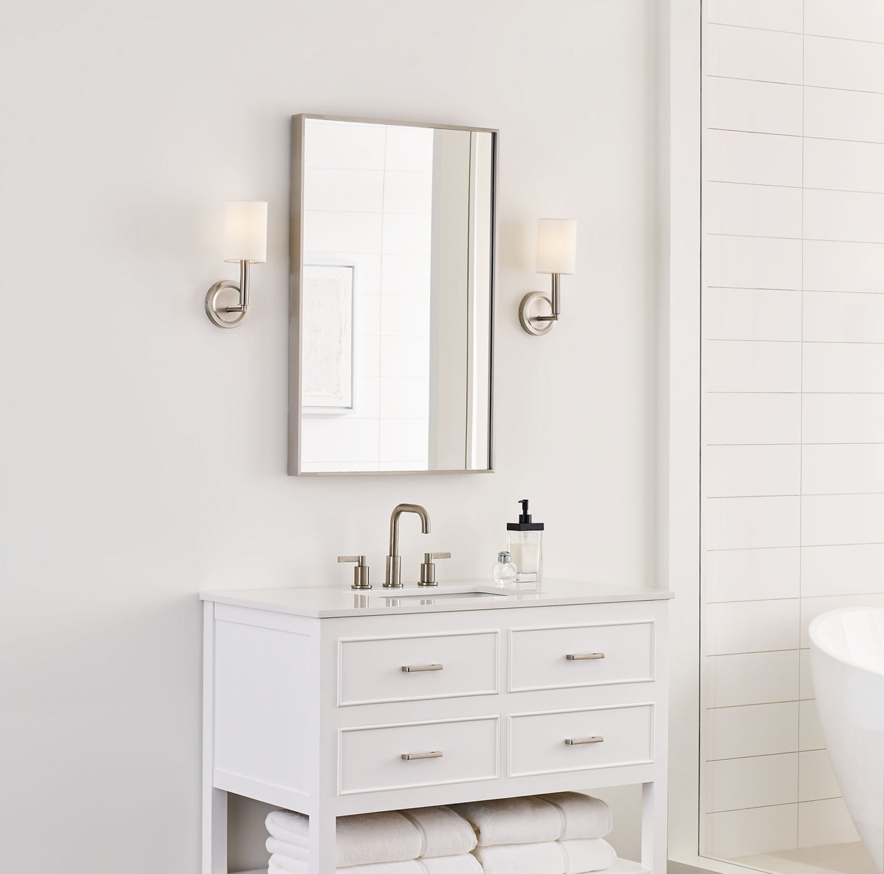 Egmont Medium Sconce Brushed Steel