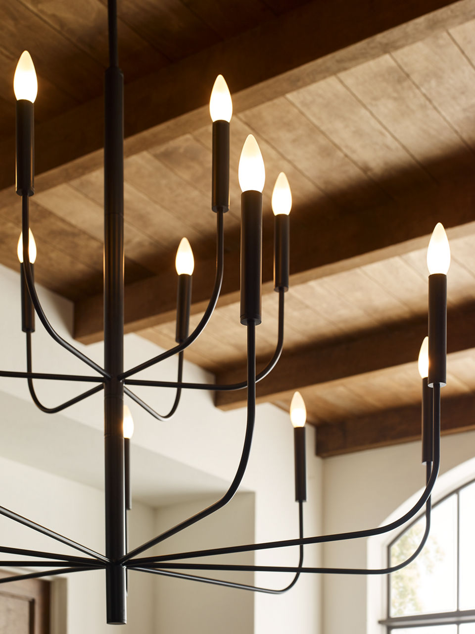 Brianna Large Chandelier | Aged Iron Bulb(s) Not Included