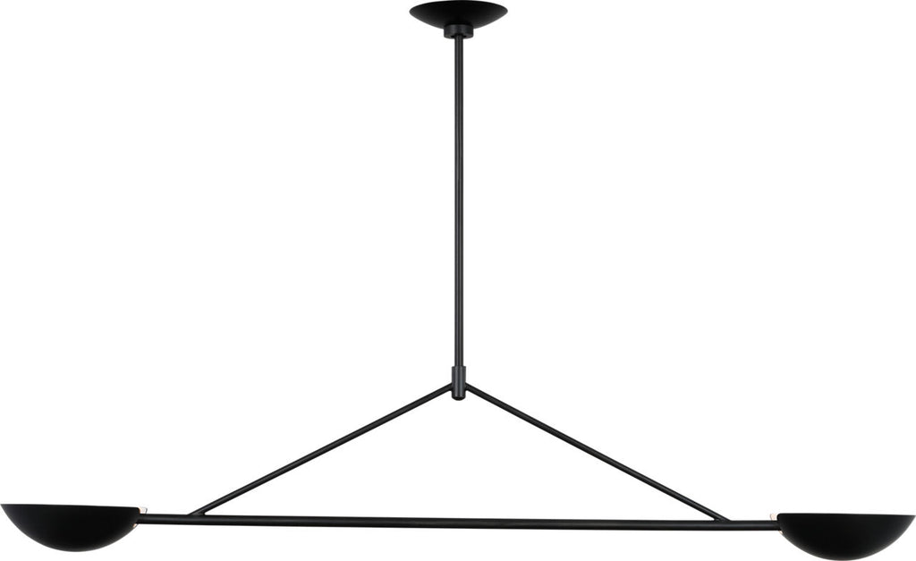 Nevel Medium Linear Chandelier Aged Iron