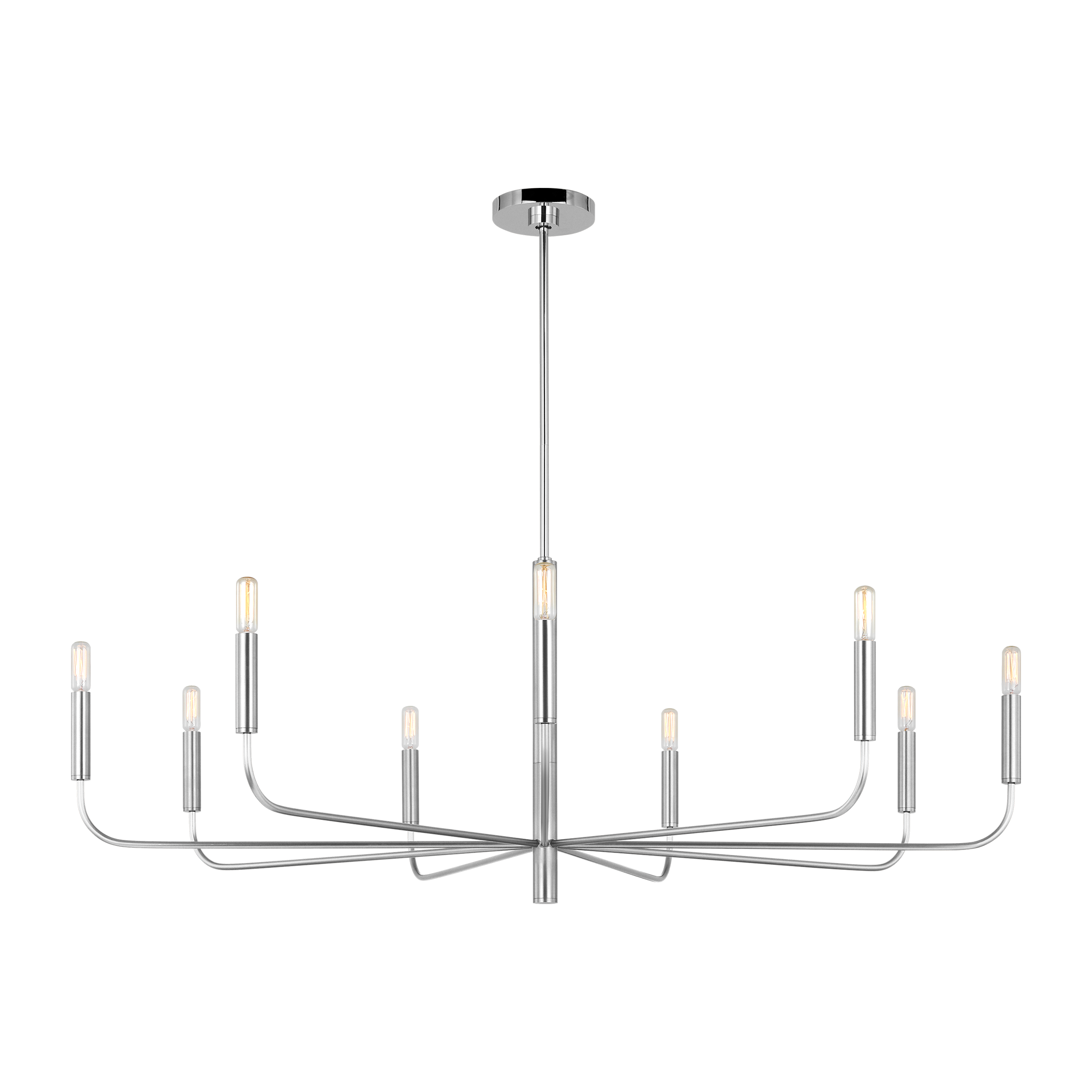 Brianna Wide Chandelier Polished Nickel