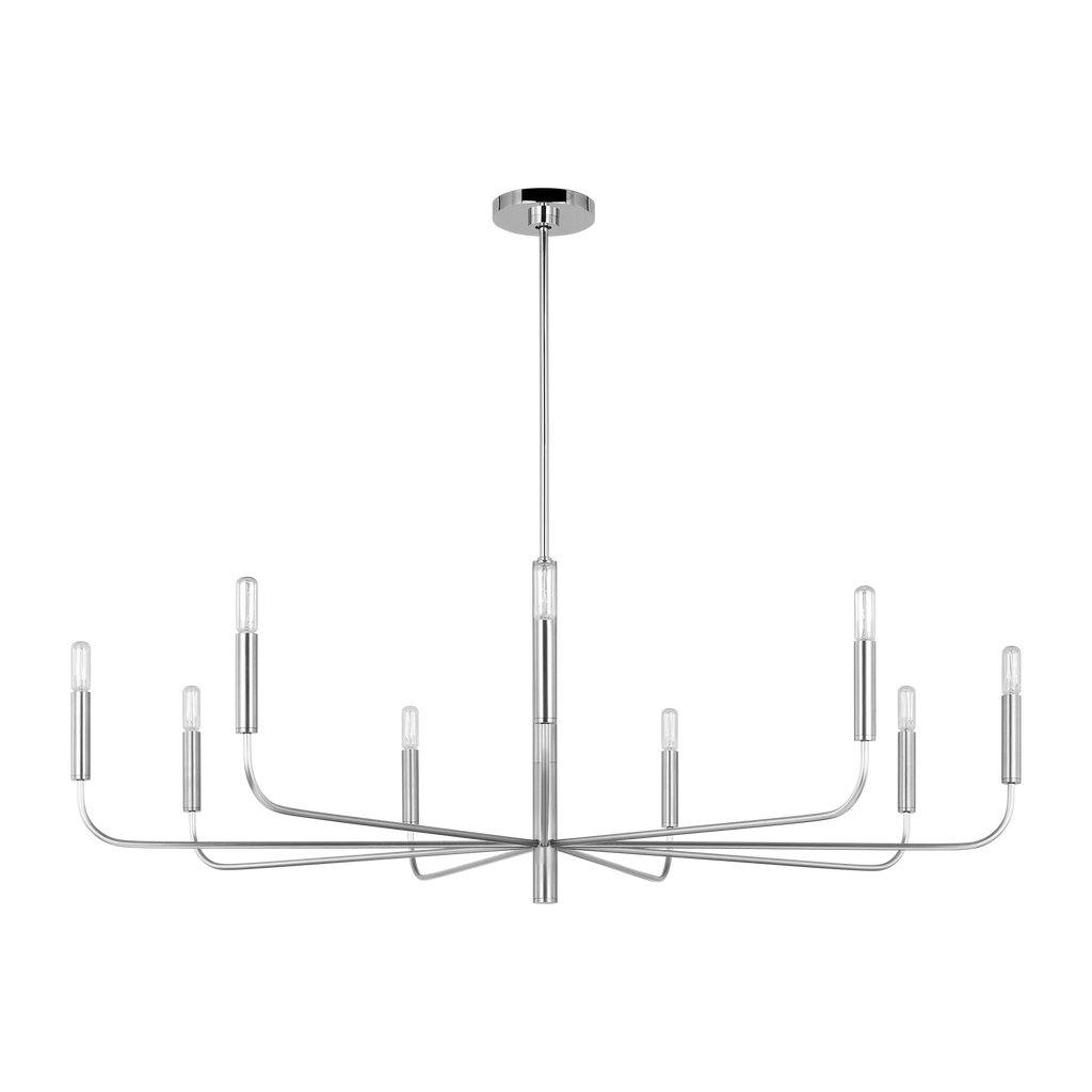 Brianna Wide Chandelier Polished Nickel