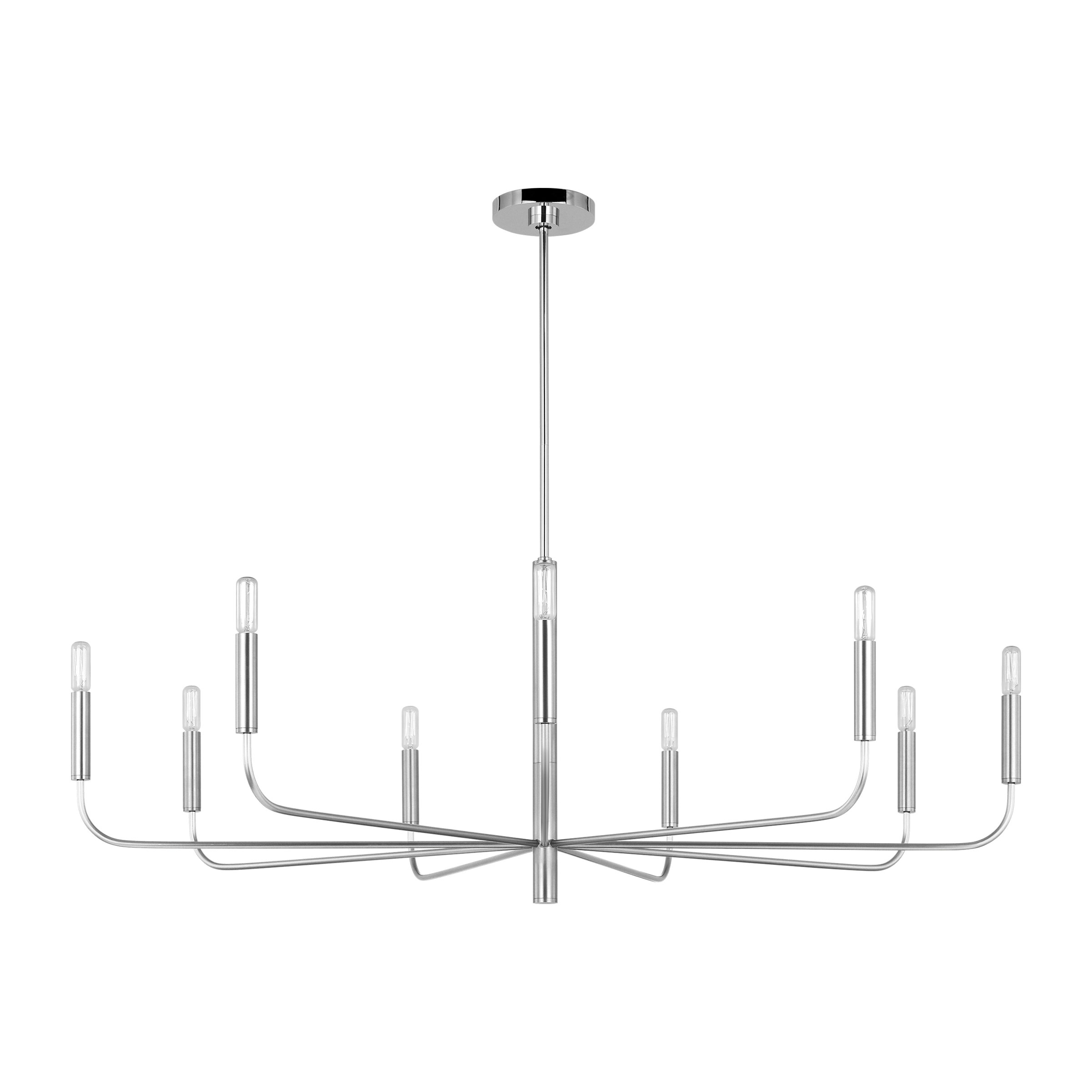 Brianna Wide Chandelier Polished Nickel