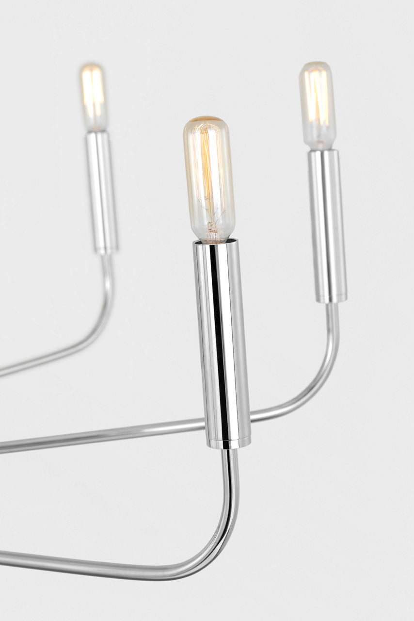 Brianna Wide Chandelier Polished Nickel