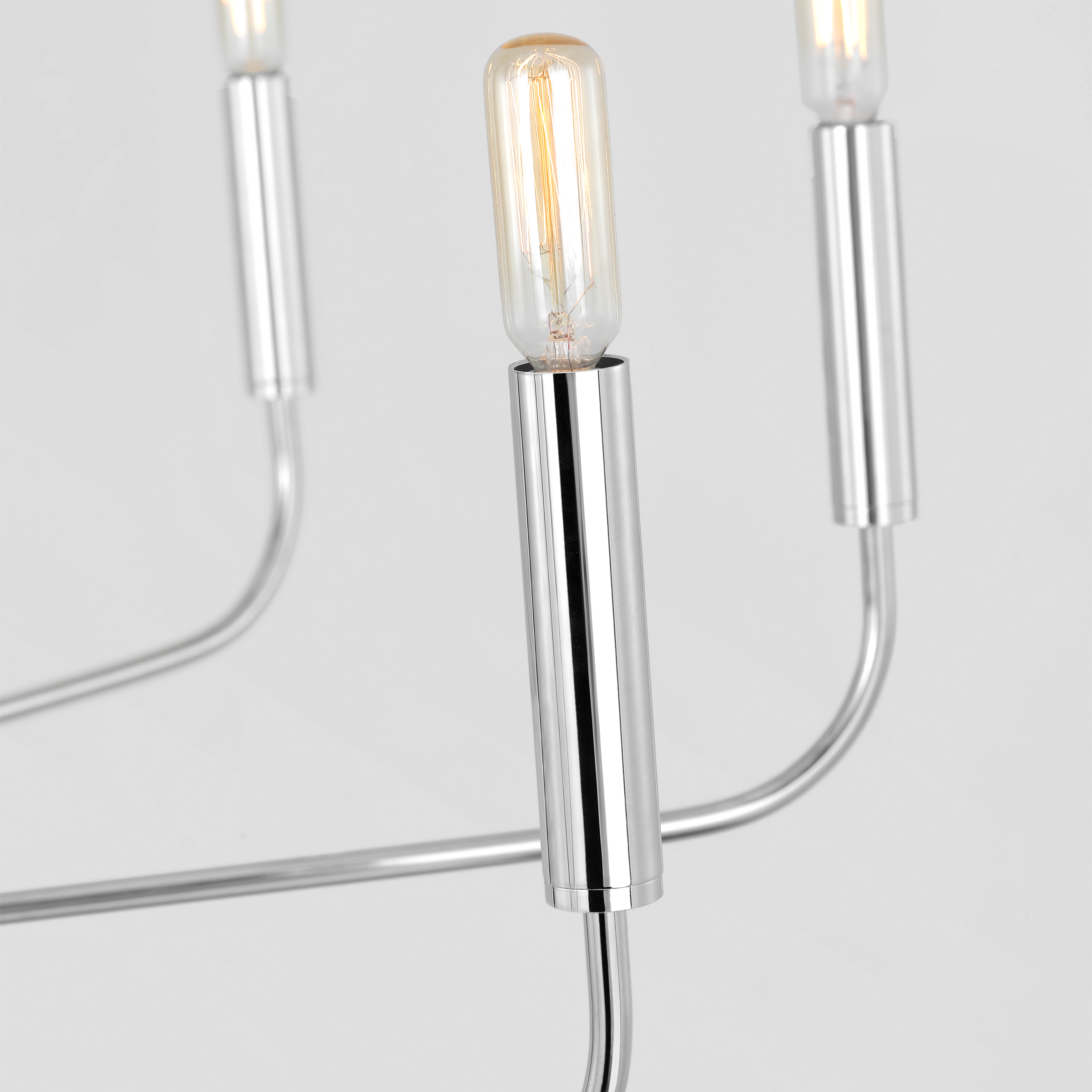 Brianna Wide Chandelier Polished Nickel