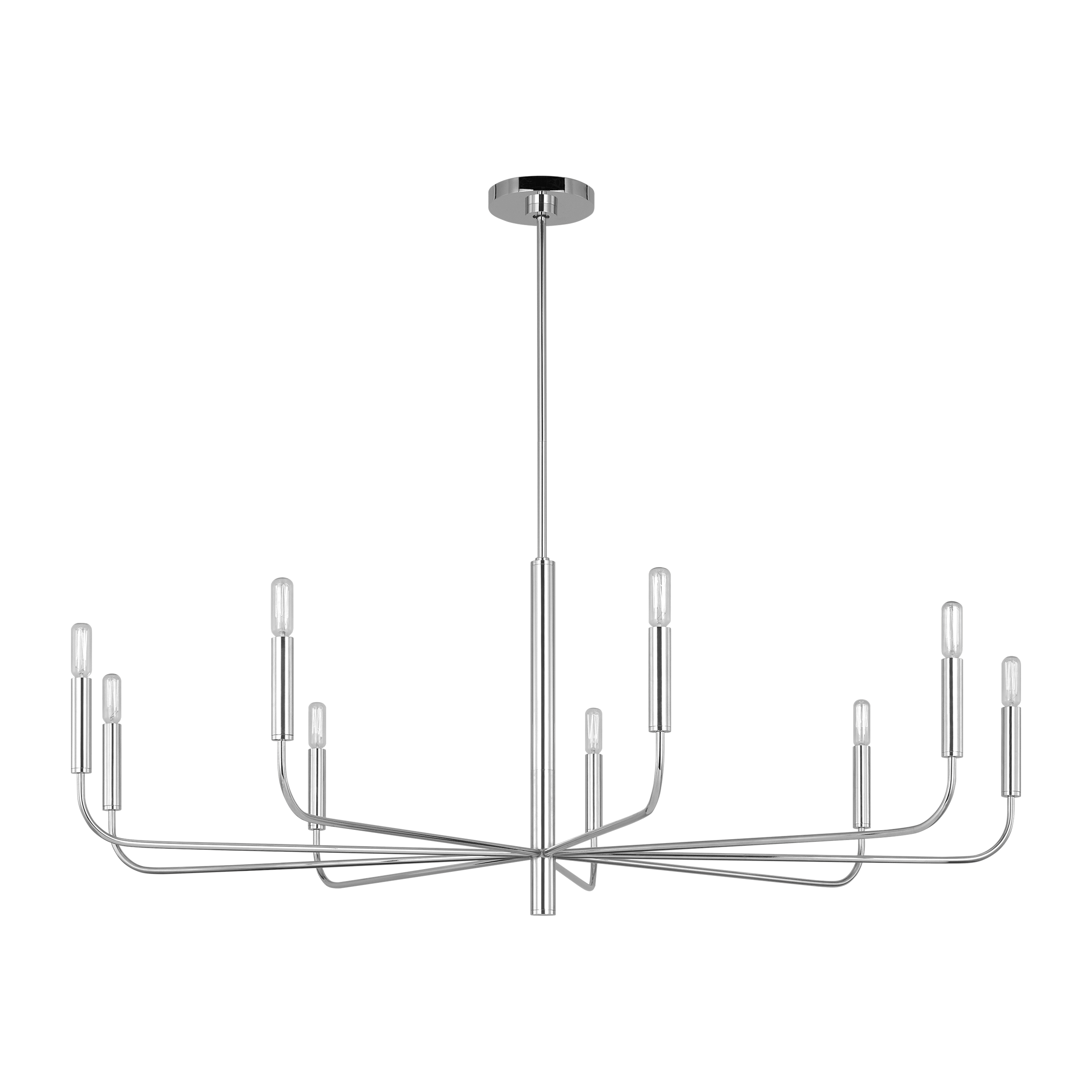 Brianna Wide Chandelier Polished Nickel