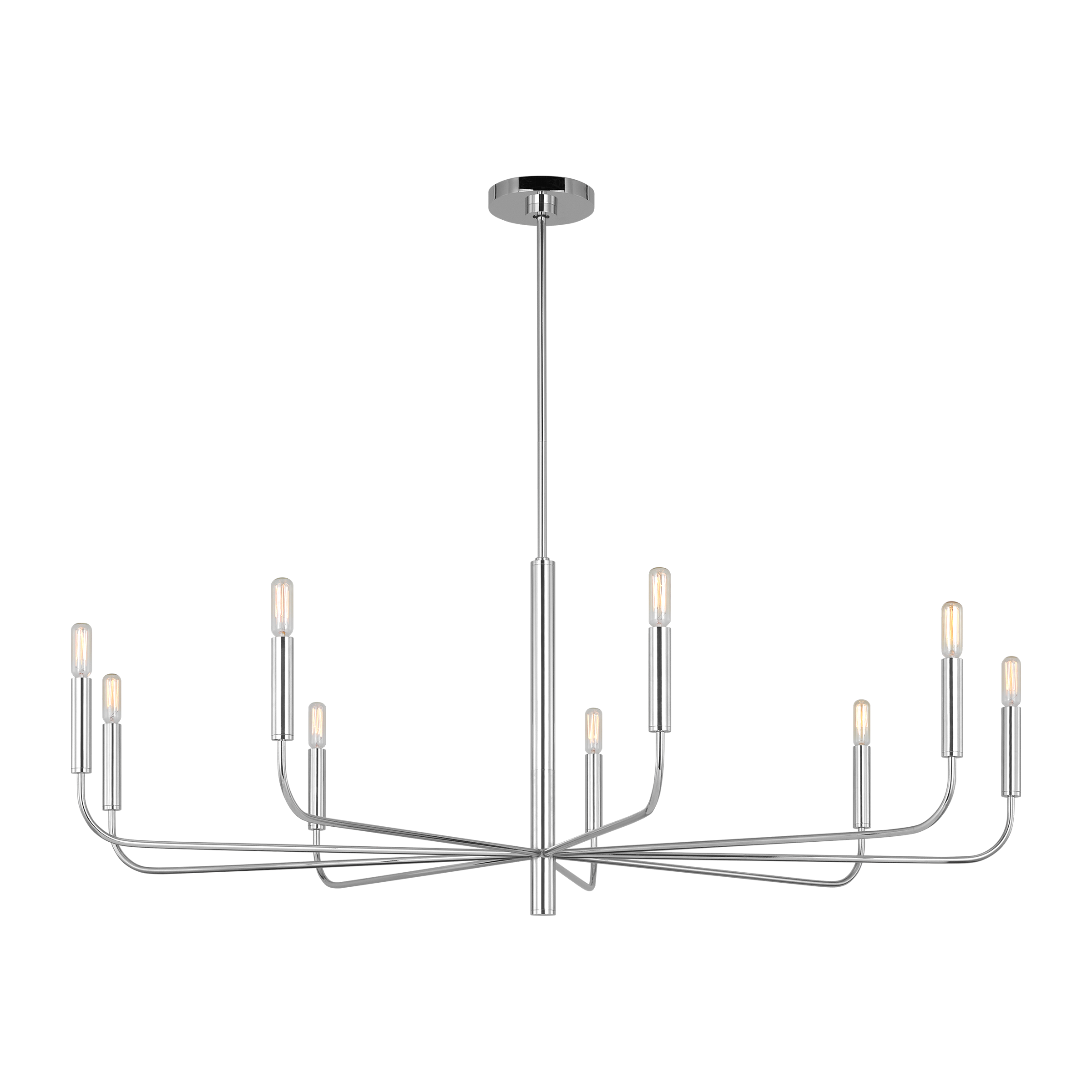 Brianna Wide Chandelier Polished Nickel