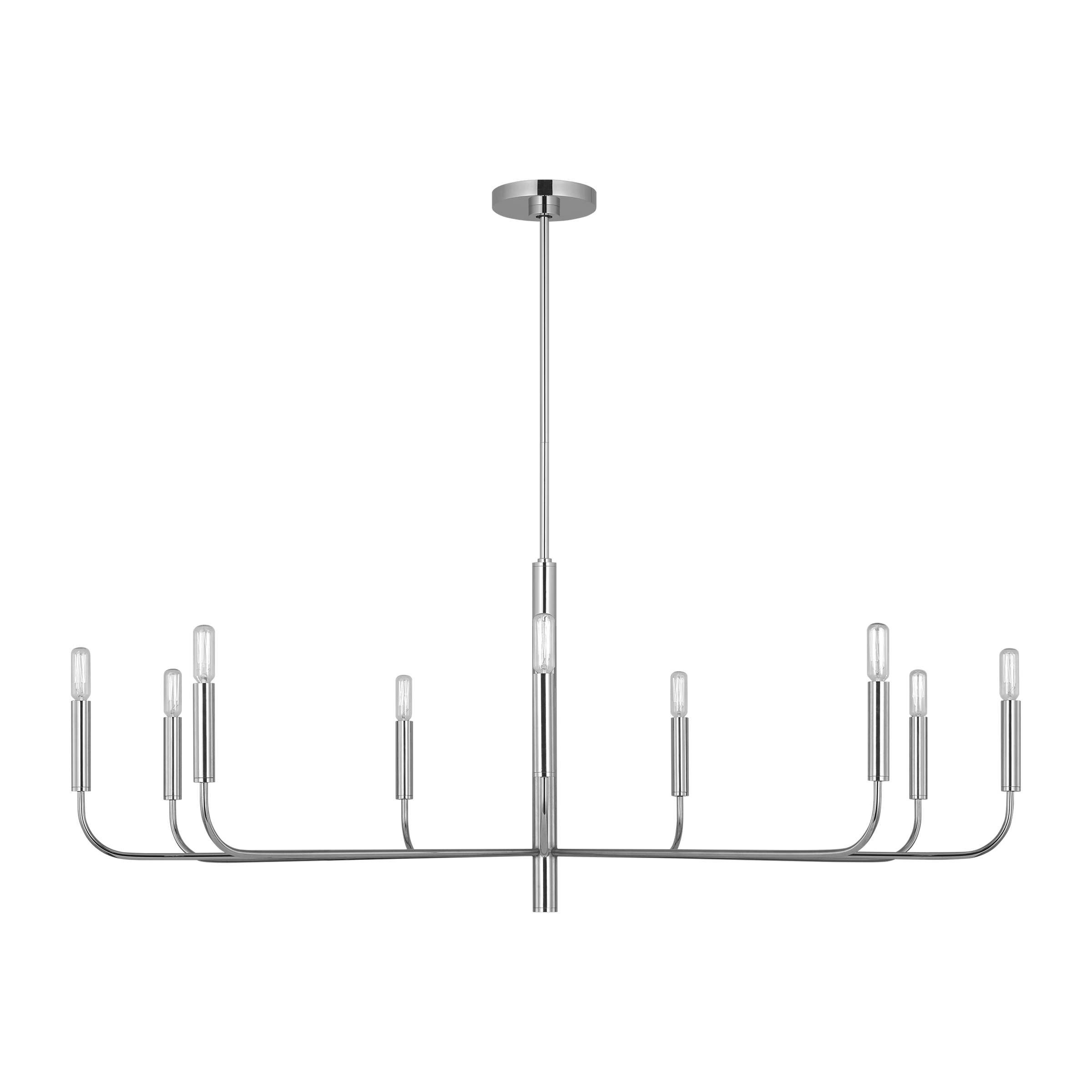 Brianna Wide Chandelier Polished Nickel