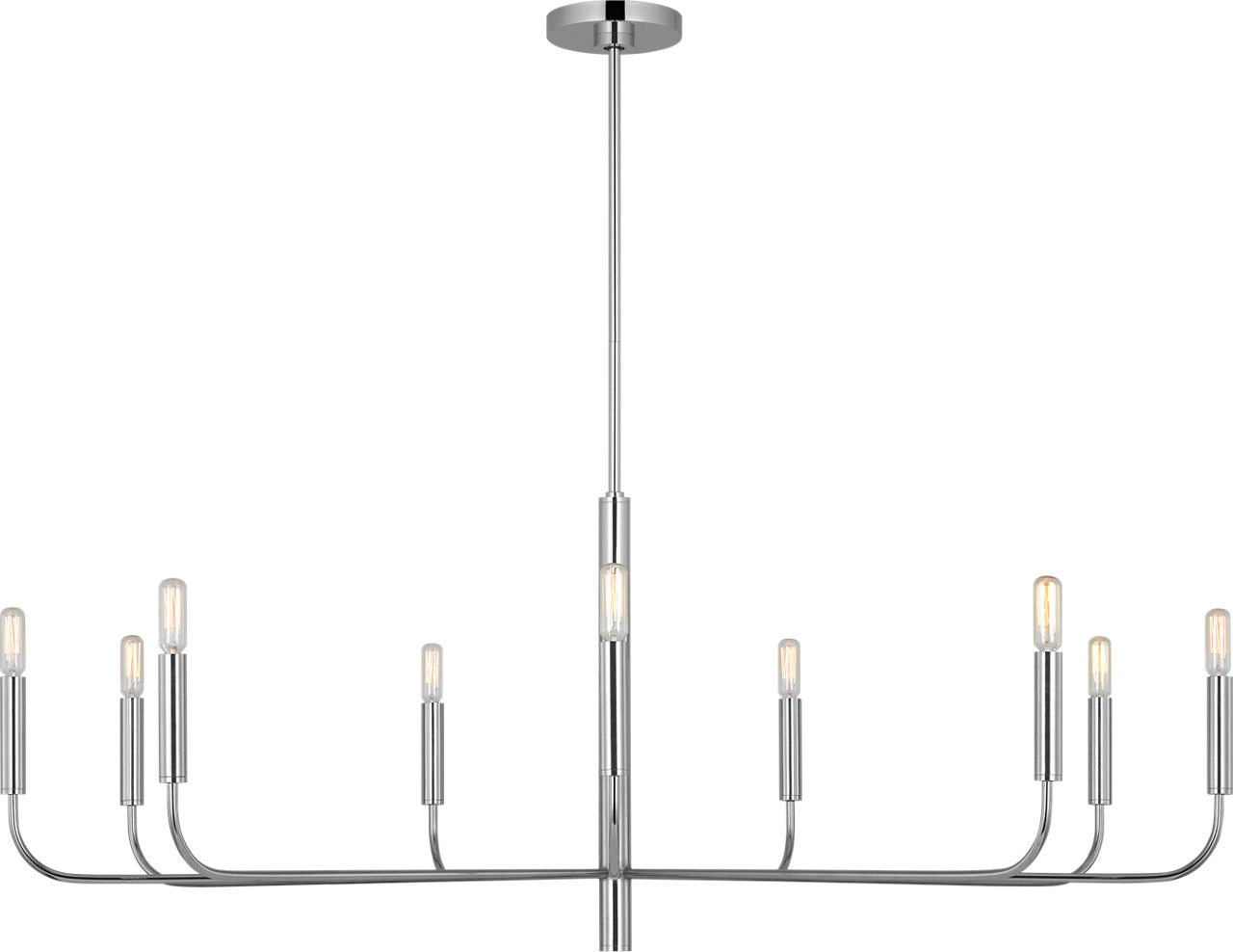 Brianna Wide Chandelier Polished Nickel