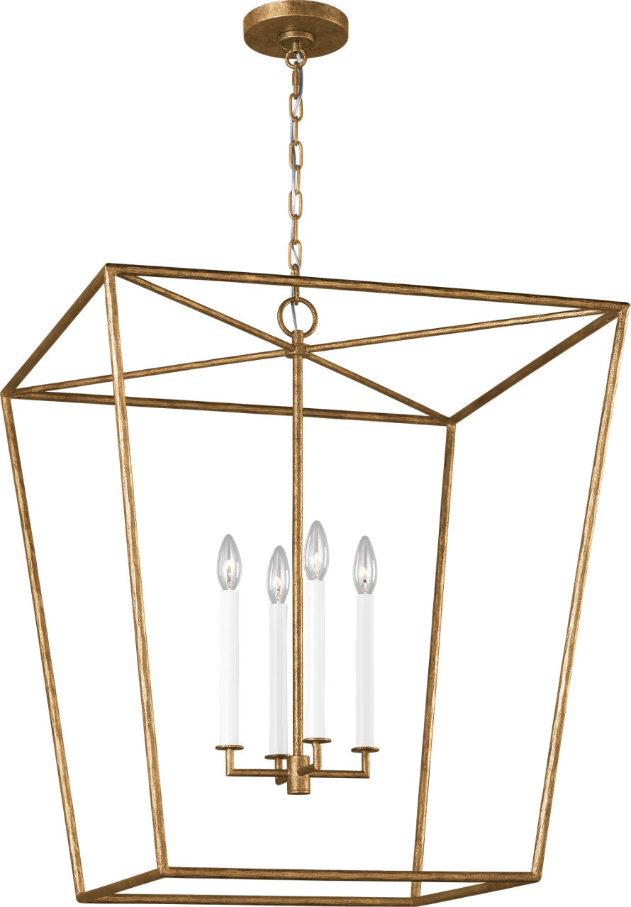 Viota Large Lantern Casted Gild