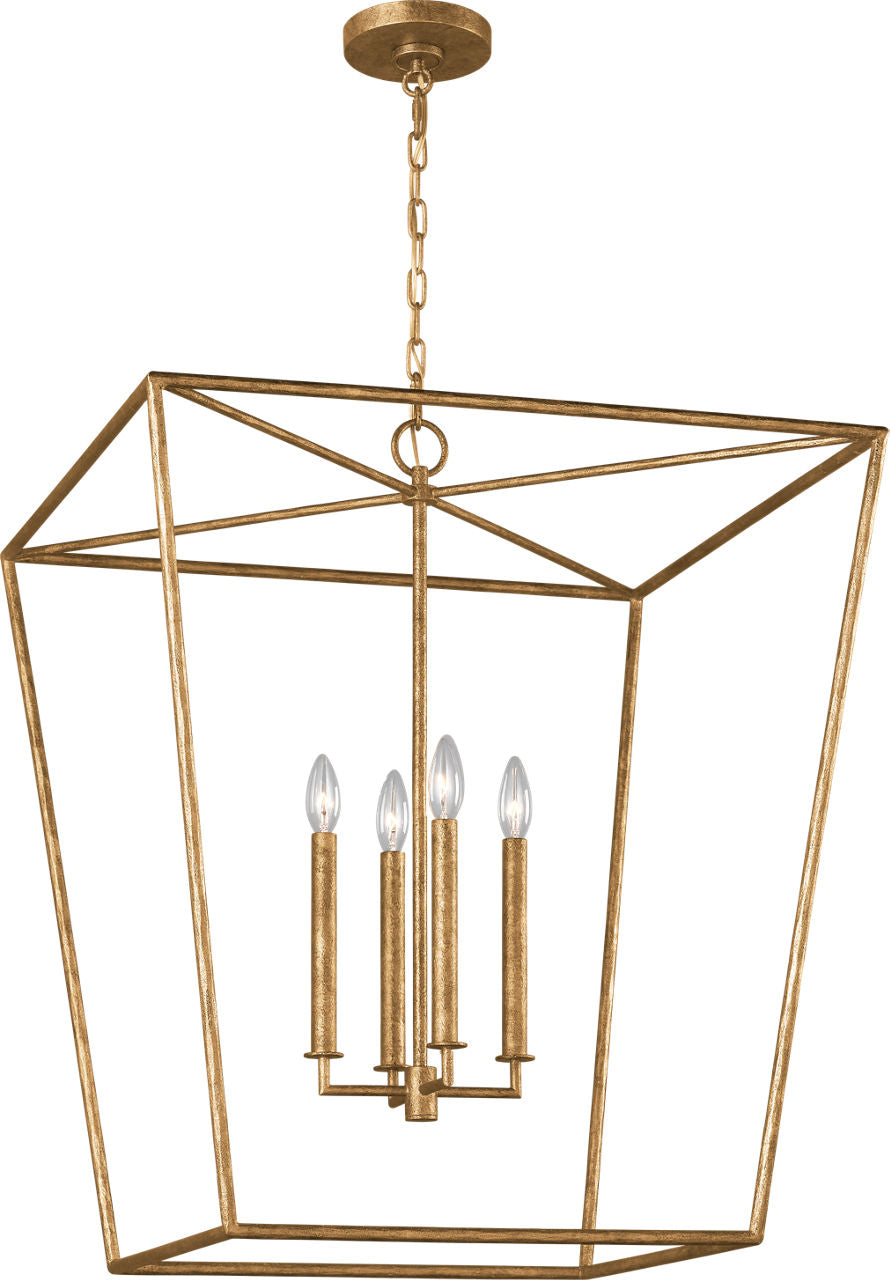Viota Large Lantern Casted Gild
