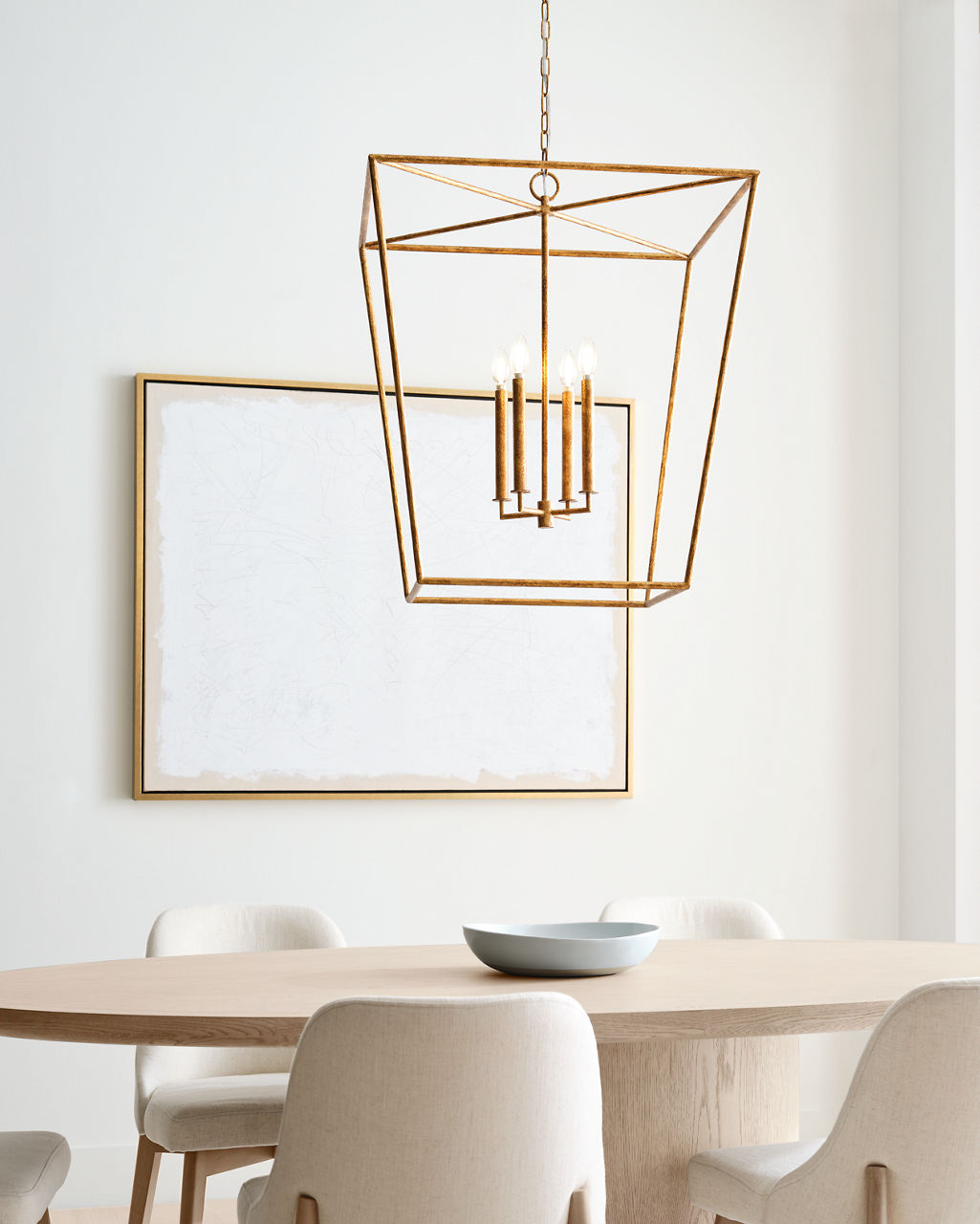 Viota Large Lantern Casted Gild