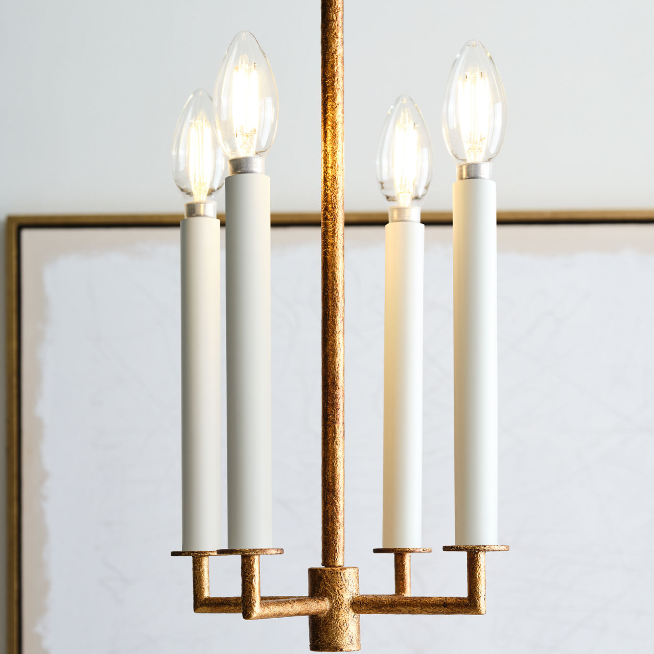 Viota Large Lantern Casted Gild