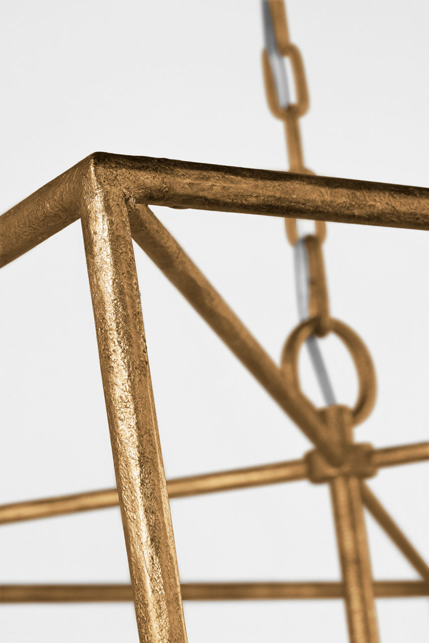 Viota Large Lantern Casted Gild