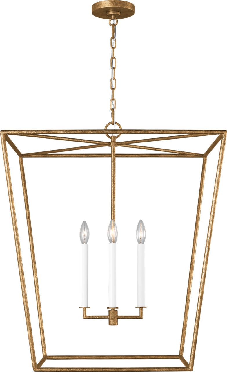 Viota Large Lantern Casted Gild