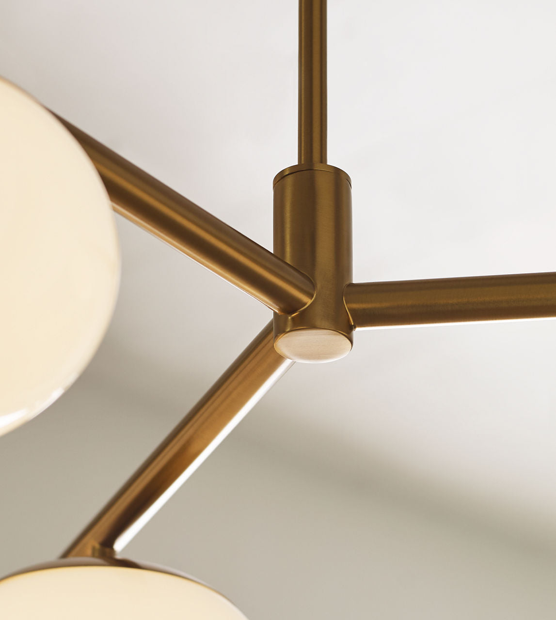 Lune Semi-Flush Mount Burnished Brass