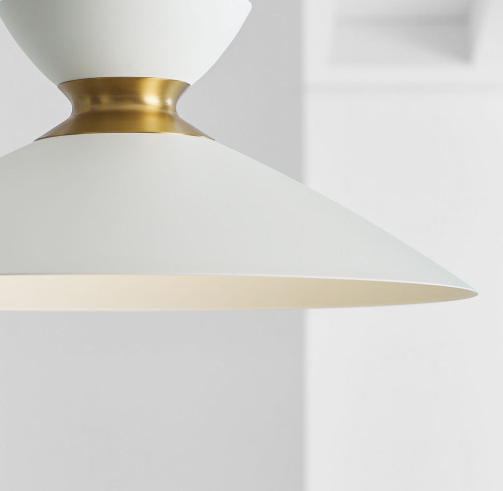 Heath Wide Pendant | Midnight Black and Burnished Brass