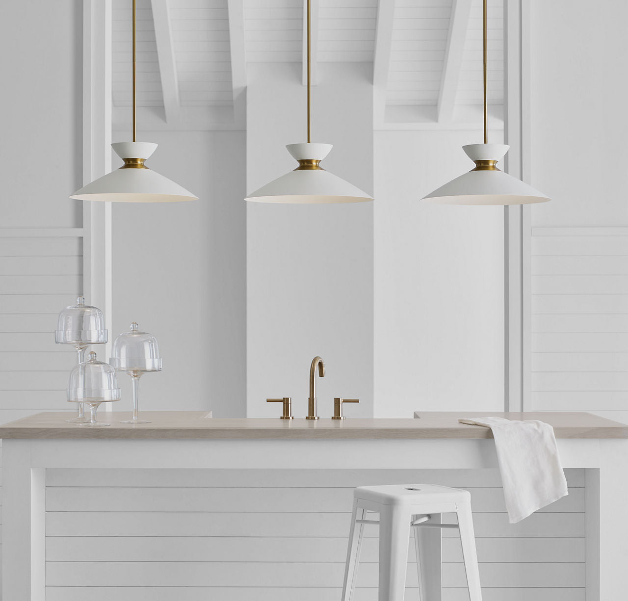 Heath Wide Pendant | Midnight Black and Burnished Brass