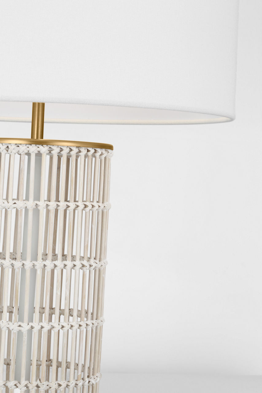 Elio Medium Table Lamp Burnished Brass Bulbs Inc