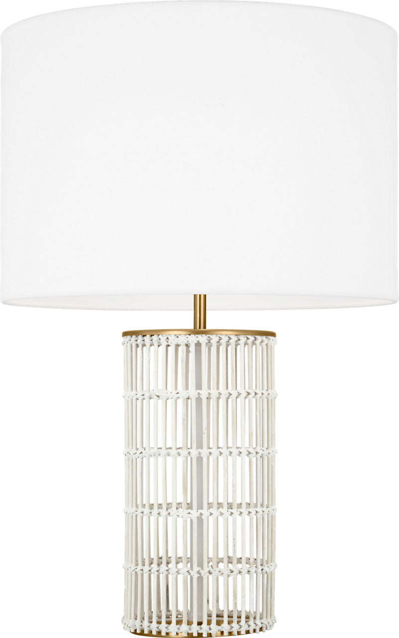 Elio Medium Table Lamp Burnished Brass Bulbs Inc