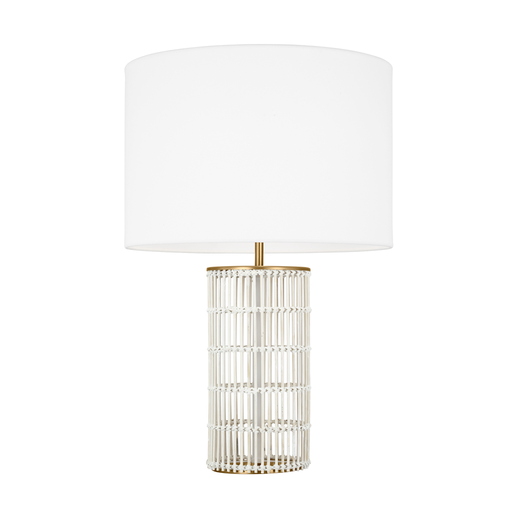 Elio Medium Table Lamp Burnished Brass Bulbs Inc