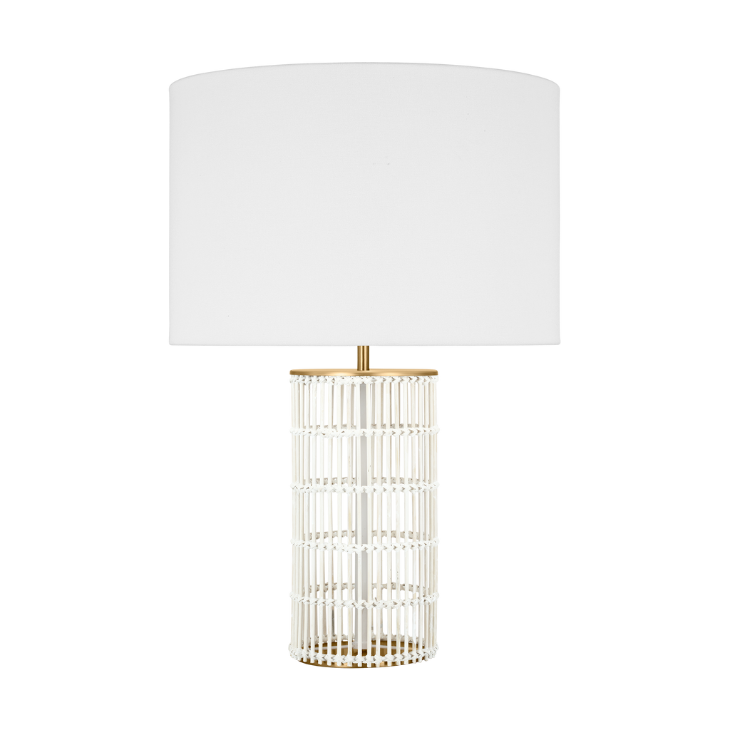 Elio Medium Table Lamp Burnished Brass Bulbs Inc