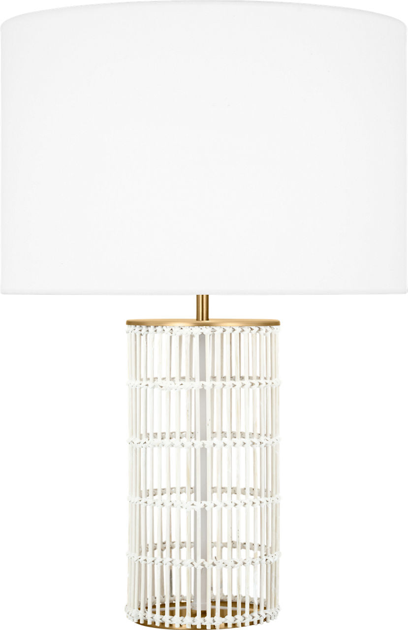 Elio Medium Table Lamp Burnished Brass Bulbs Inc