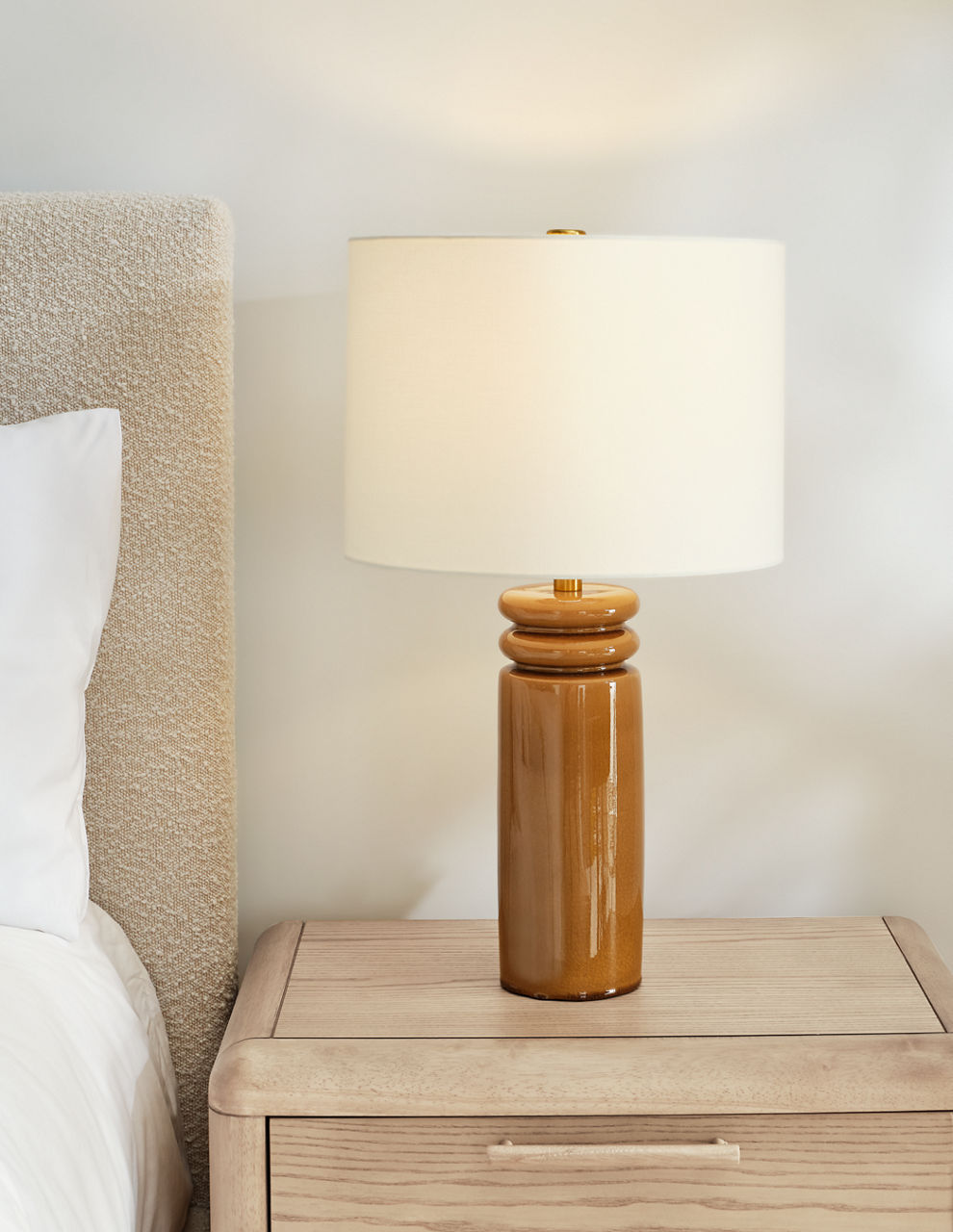 Feikudo Medium Table Lamp Cracked Honey