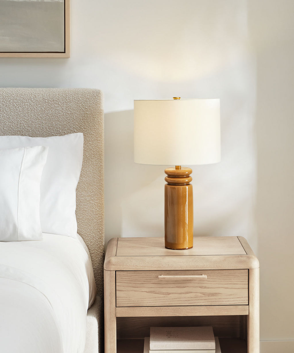 Feikudo Medium Table Lamp Cracked Honey