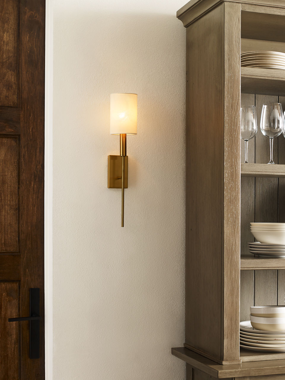 Brianna Tail Sconce Burnished Brass
