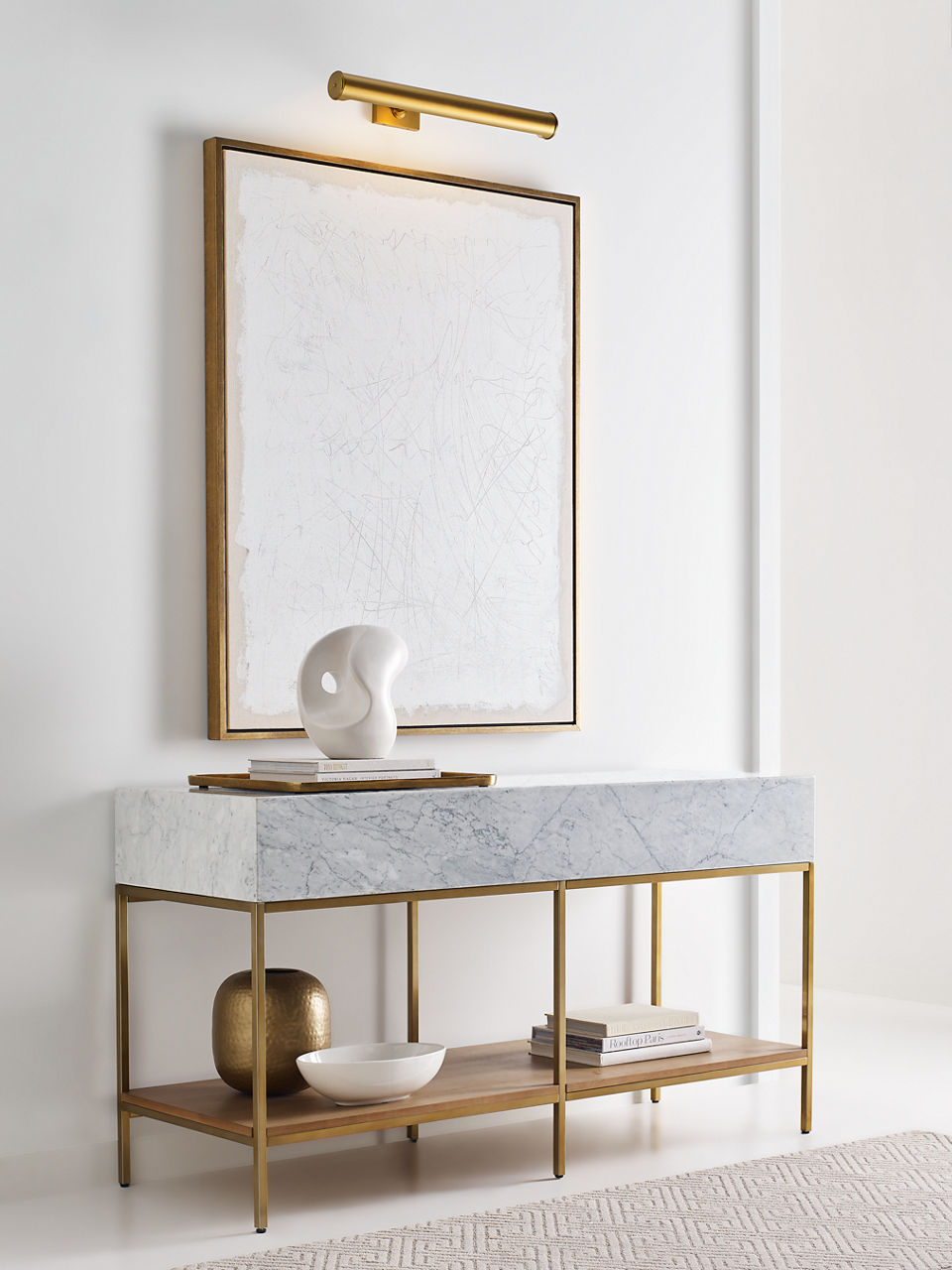 Azer 24" Picture Light Burnished Brass