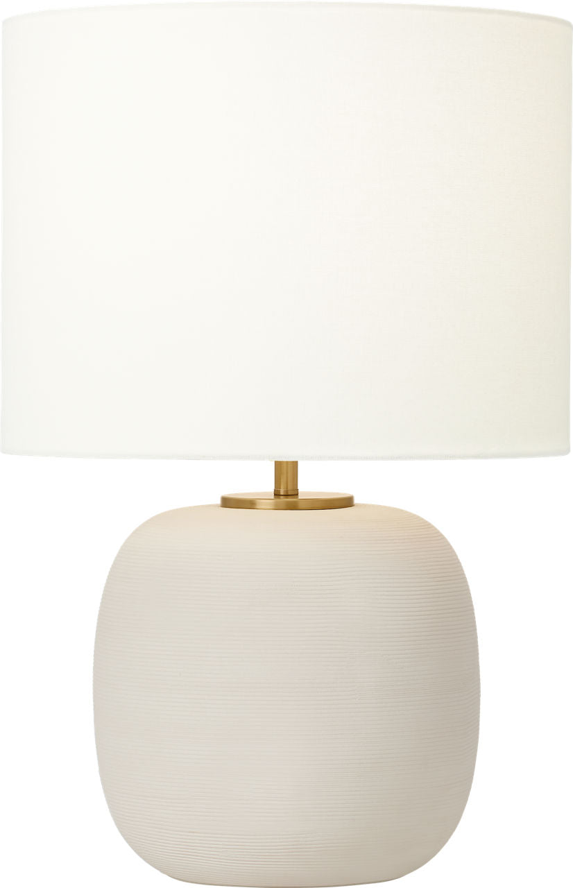 Fanny Wide Table Lamp Matte Concrete Bulbs Included