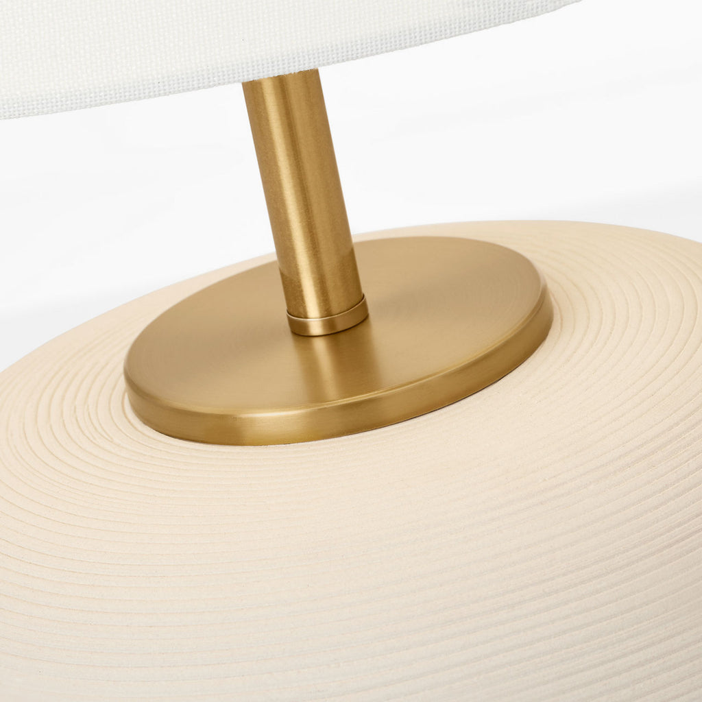 Fanny Wide Table Lamp Matte Concrete Bulbs Included