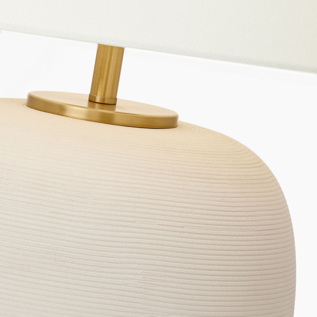 Fanny Wide Table Lamp Matte Concrete Bulbs Included
