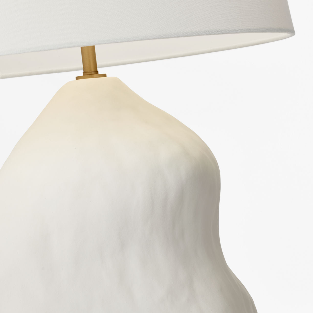 Broxton Medium Table Lamp Matte White Ceramic Bulbs Included