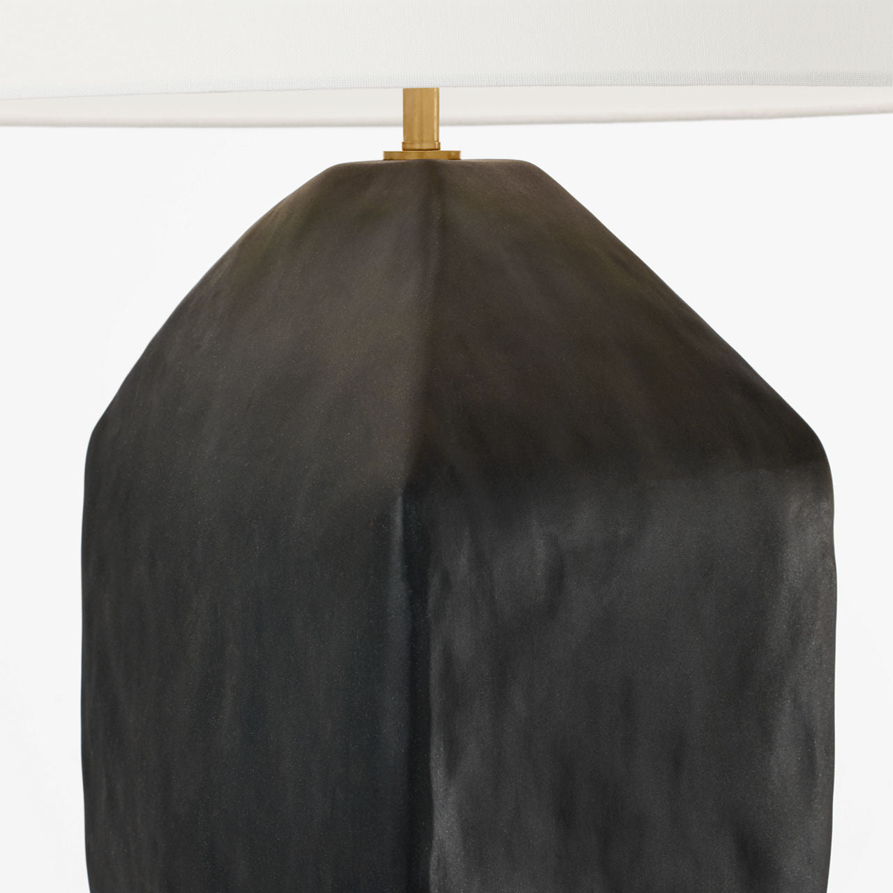Sybert Medium Table Lamp Rough Black Ceramic Bulbs Inc