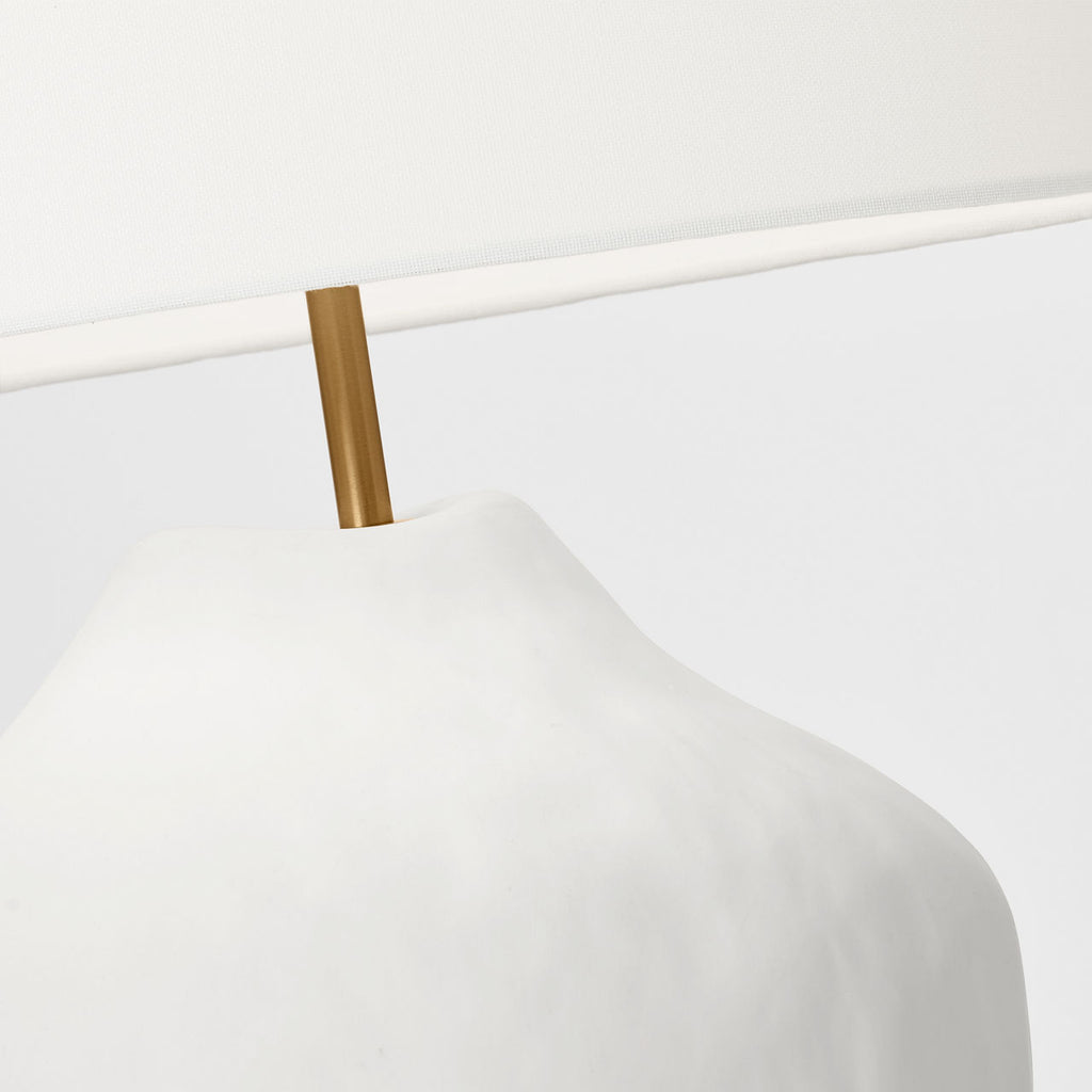 Cadley Medium Table Lamp Matte White Ceramic Bulbs Included