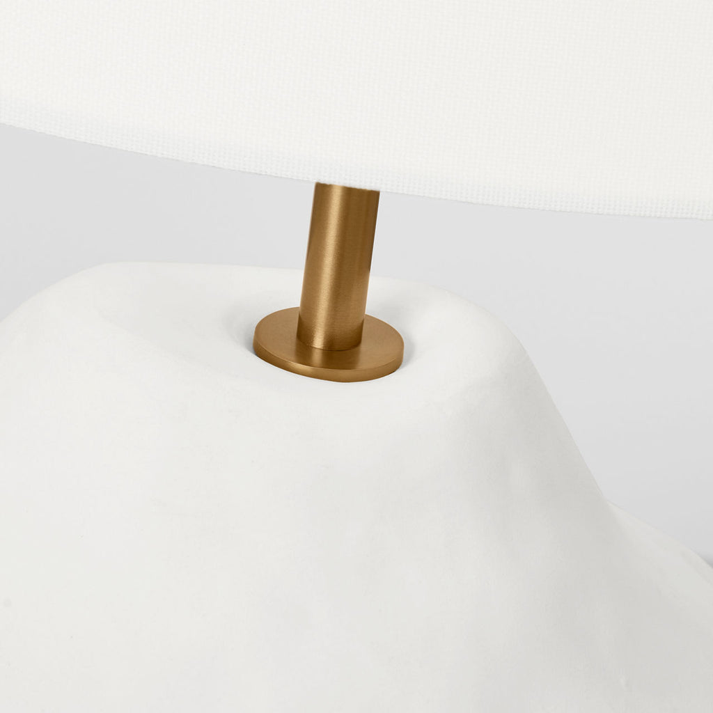 Cadley Medium Table Lamp Matte White Ceramic Bulbs Included