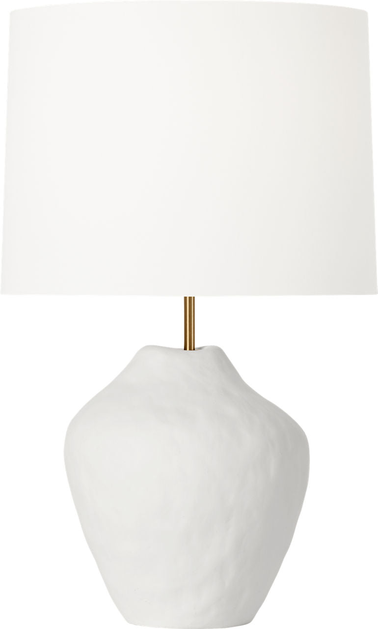 Cadley Medium Table Lamp Matte White Ceramic Bulbs Included