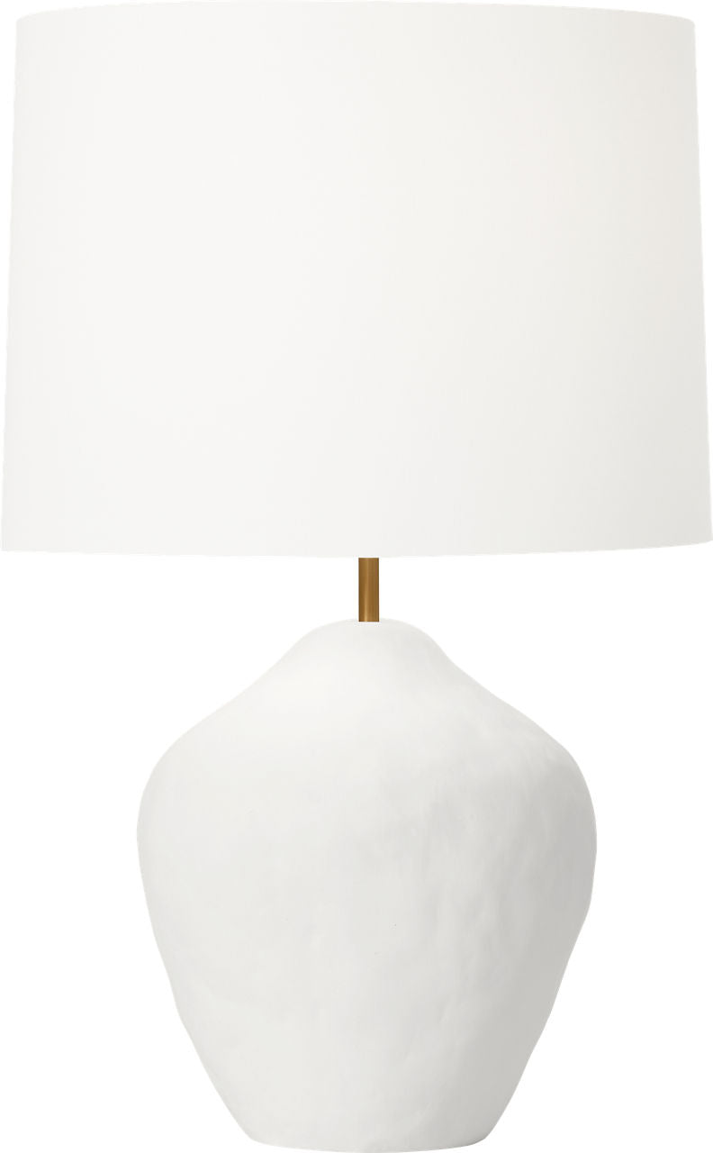 Cadley Medium Table Lamp Matte White Ceramic Bulbs Included