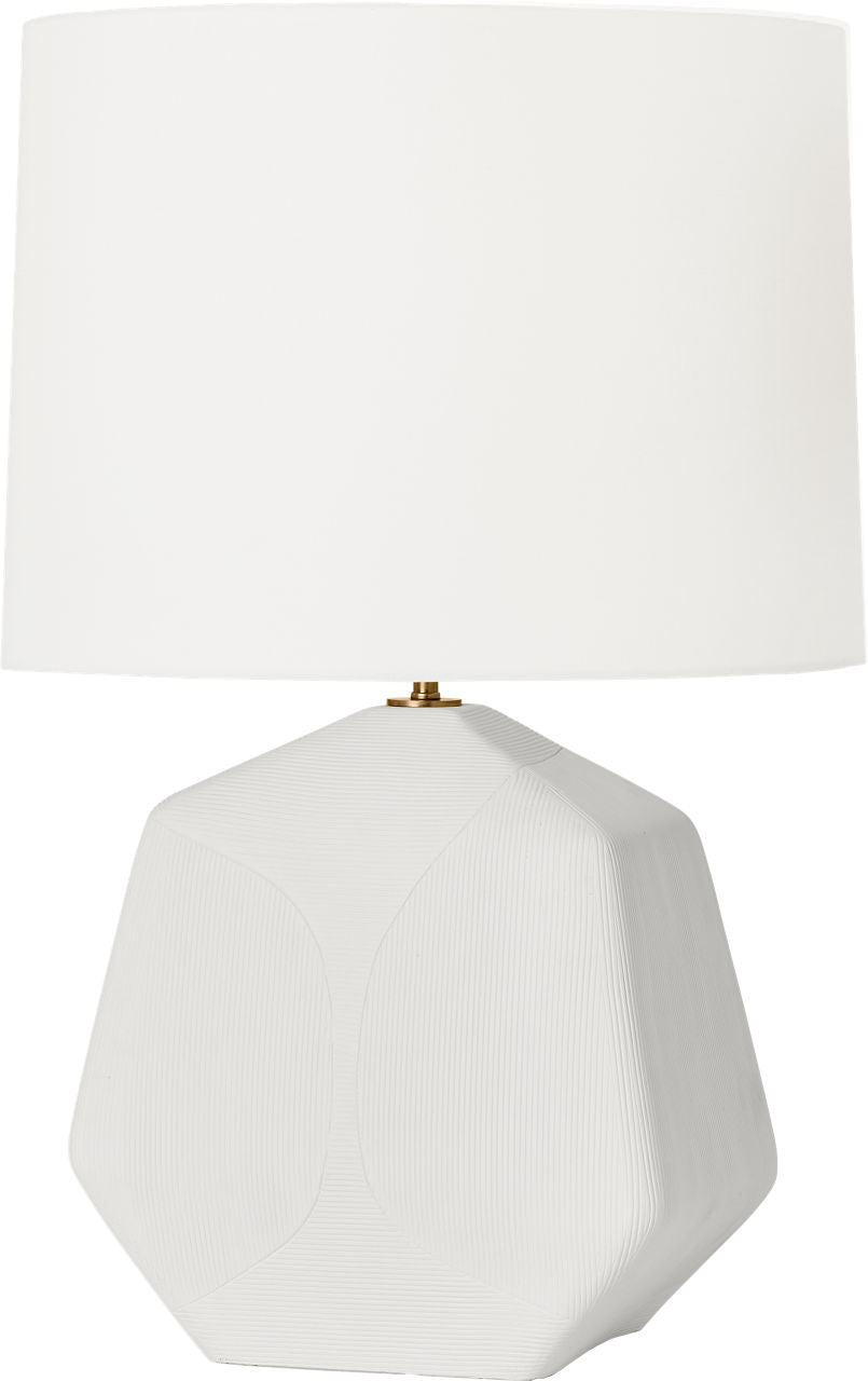 Tallulah Medium Table Lamp Matte White Ceramic Bulbs Included