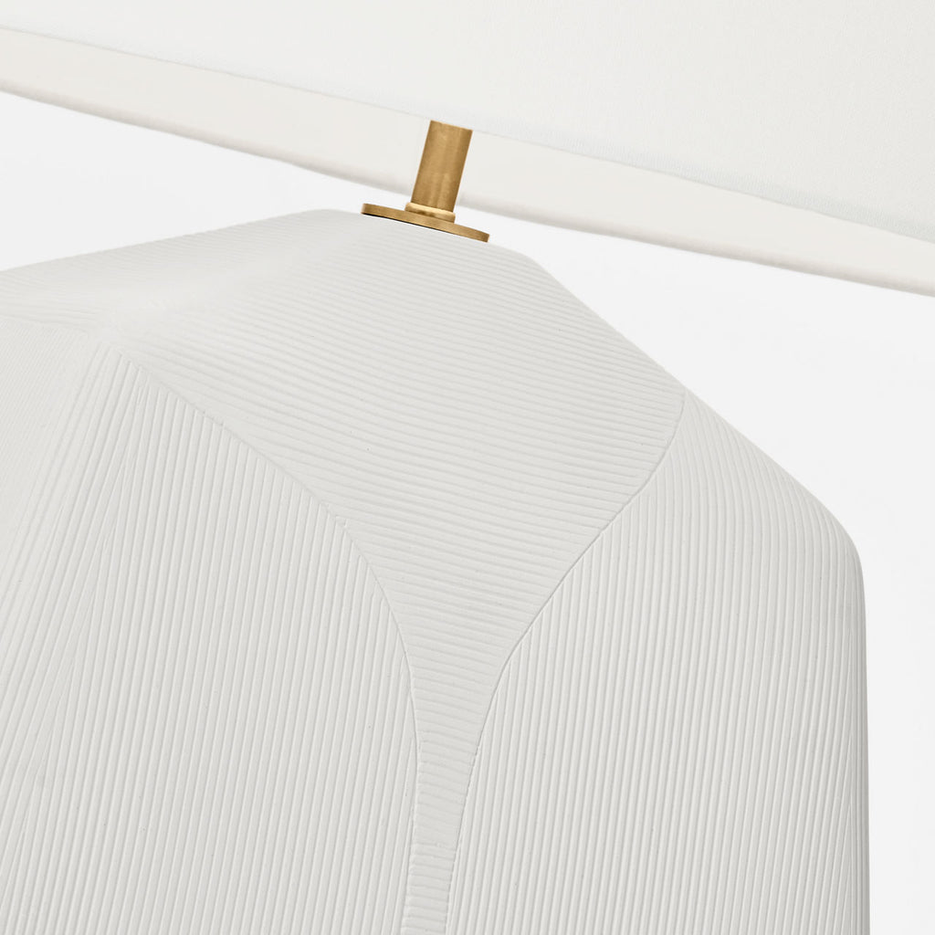 Tallulah Medium Table Lamp Matte White Ceramic Bulbs Included