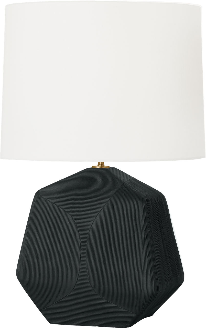 Tallulah Medium Table Lamp Rough Black Ceramic Bulbs Inc